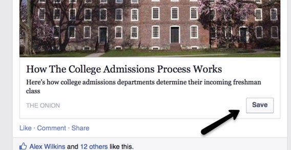 Facebook Save-Button