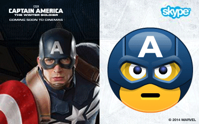 Skype Captain America: Winter Soldier Smileys