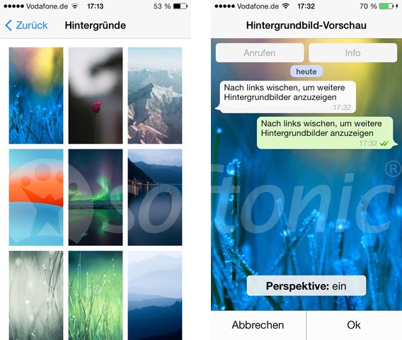 WhatsApp Hintergründe - Screenshot