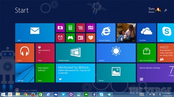 Windows 8.1 Startscreen - The Verge