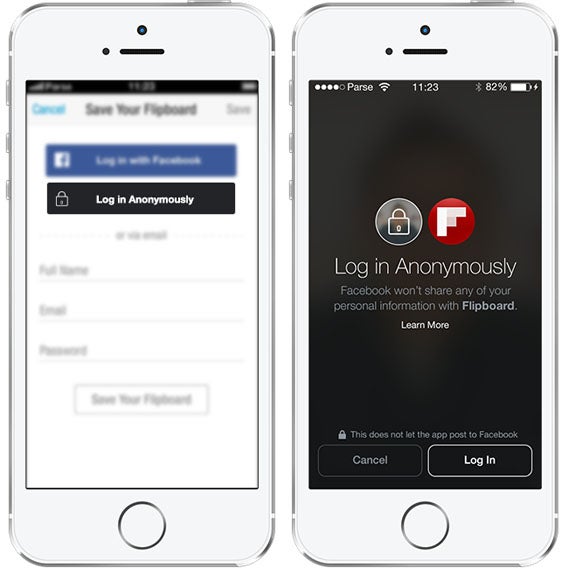 Facebook f8-Konferenz Anonymous Login