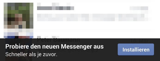 Facebook Messenger Hinweis