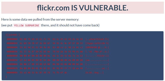 Flickr Hearbeet Fehler