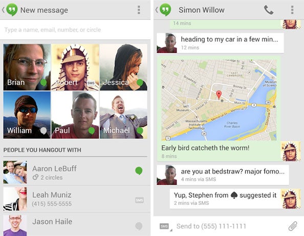 Google Hangouts 2.1 Screenshot