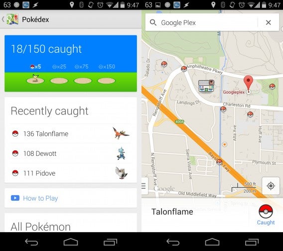 Google Pokémon Challenge Screenshot