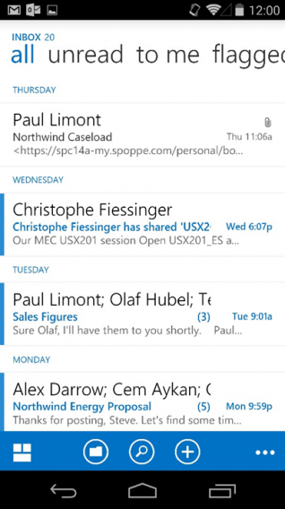 Outlook Web-App für Android Screenshot