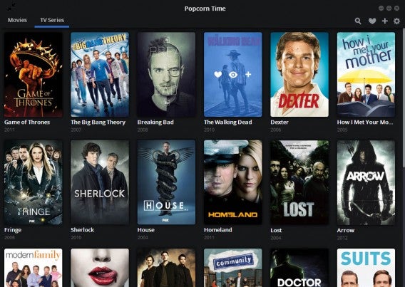 Popcorn Time TV-Serien Angebot