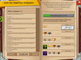 Tägliche Aufgaben bringen Rohstoffe