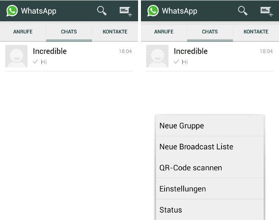 WhatsApp Call Screenshots Android-Version