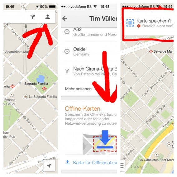 So speichern Sie Karten in der neuen Google Maps App.