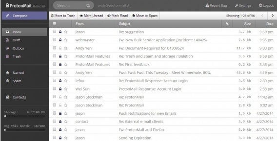 ProtonMail Screenshot