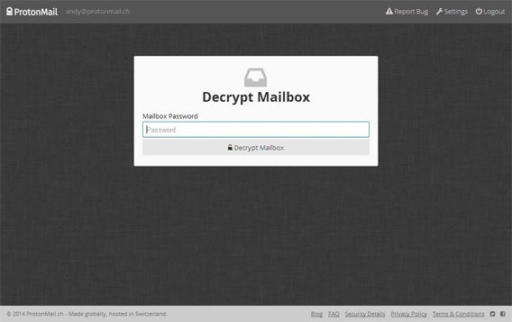 ProtonMail Screenshot