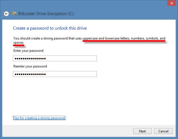 activate bitlocker system drives_ set password