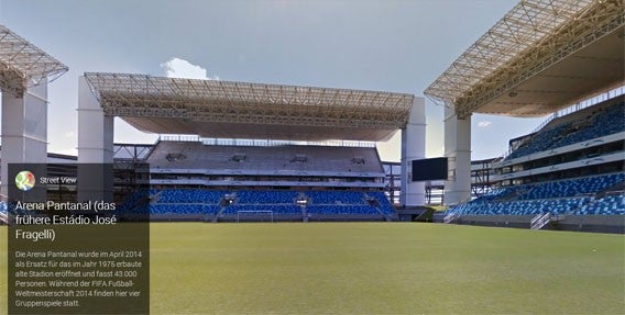 Mit Google Street View zur Fußball-Weltmeisterschaft 2014 nach Brasilien