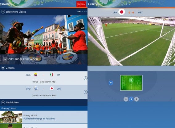 Sportschau FIFA WM: Die App der ARD bringt Fußball-Genuss mit unterschiedlichen Kameraperspektiven