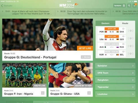 ZDF Mediathek: Update für iOS mit neuen Funktionen zur Fußball-Weltmeisterschaft 2014 ZDF Mediathek: Update für iOS mit neuen Funktionen zur Fußball-Weltmeisterschaft 2014