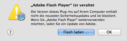 Adobe Flash Player: Safari blockiert ältere Versionen mit Sicherheitslücke