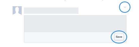 Facebook: Speichern-Funktion erlaubt das Setzen von Lesezeichen zum späteren Betrachten von Beiträgen