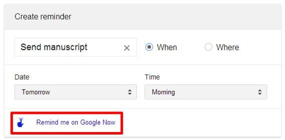 Google Now: Erinnerungen direkt mit der Google Suche im Browser erstellen