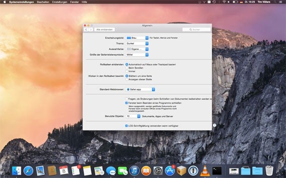 Mac OS X 10.10 Yosemite: Augen schonen mit dem Dark Mode