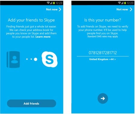 Skype: Version 5.0 für Android integriert Kontakte aus dem Telefonbuch