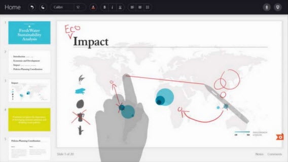 Office Touch for Windows - Powerpoint touch and stylus input