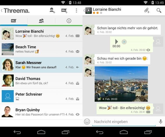 Threema: Update der Android-Version mit Mediengalerie und neuen Kontakt-Funktionen Threema: Update der Android-Version mit Mediengalerie und neuen Kontakt-Funktionen