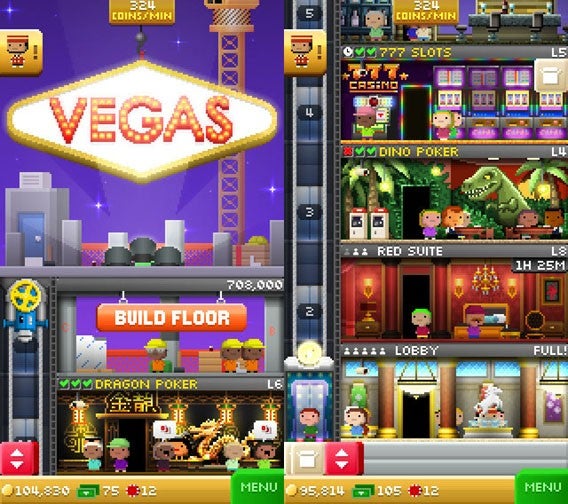 Tiny Tower Vegas: Das kostenlose Aufbauspiel in der Glücksspiel-Variante für iOS