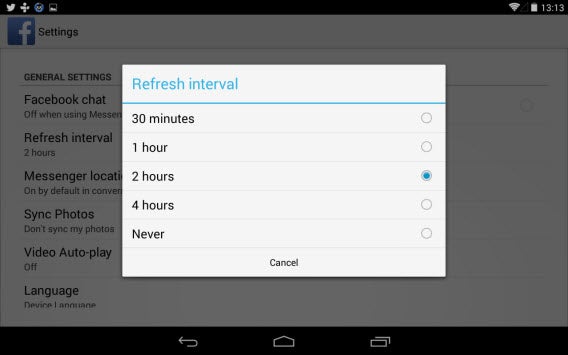 Android battery usage reduce app polling