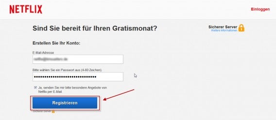 Netflix Registrieren