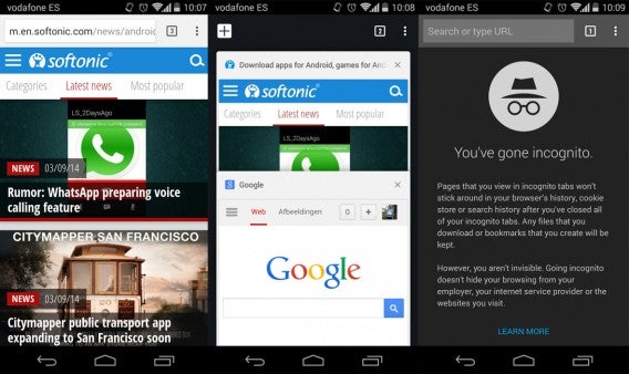 Google Chrome für Android: Version 37 mit neuer Oberfläche im Material Design