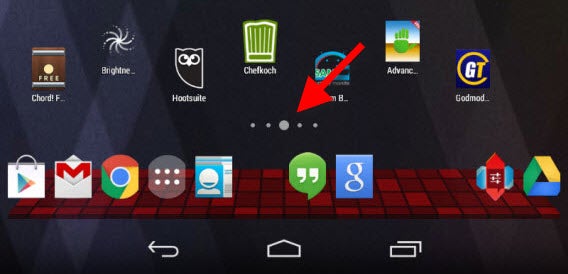 nova launcher change between home screens button