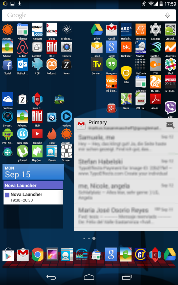 nova launcher widgets and small icons
