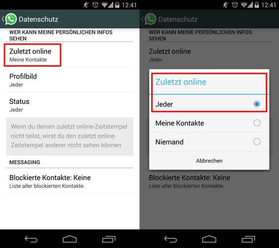 WhatsApp für Android und iOS setzt die Einstellungen zur Privatsphäre zurück