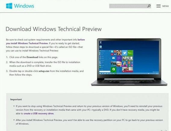 Windows 9: Microsoft veröffentlicht aus Versehen weitere Details zur Technischen Vorschau von Windows Threshold Windows 9: Microsoft veröffentlicht aus Versehen weitere Details zur Technischen Vorschau von Windows Threshold