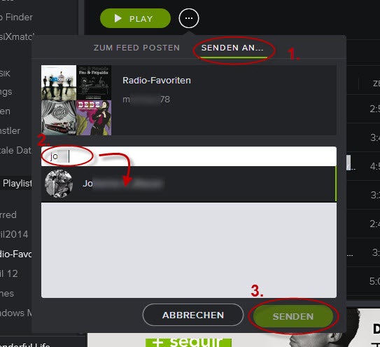 Playlist senden