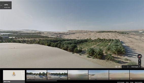 Reisen Sie mit Google Maps und Street View auf dem Kamel zur Liwa-Oase