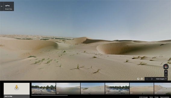 Reisen Sie mit Google Maps und Street View auf dem Kamel zur Liwa-Oase