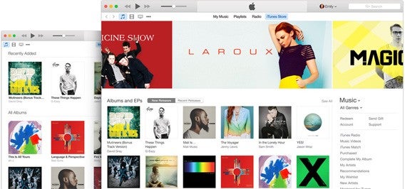 iTunes 12.0.1 für Mac OS X 10.10 Yosemite mit neuem Design und Family Sharing