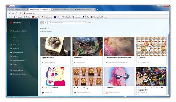Opera 25 für Windows und Mac OS X führt Lesezeichen mit Vorschau ein