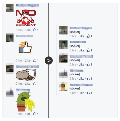 Mit der kostenlosen Erweiterung Unsticker Me entfernen Sie Facebook Sticker in Firefox und Chrome