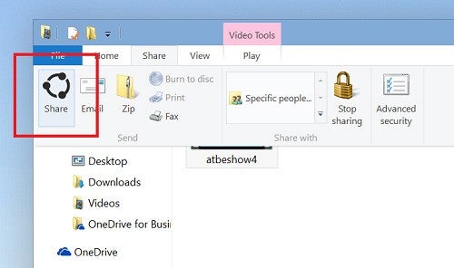 Windows 10: Mit einem neuen Button können Sie Dateien direkt im Datei-Explorer teilen