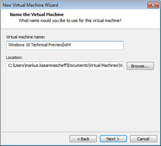 Windows 10 Technical Preview virtual machine vmware Windows 10 Technical Preview virtual machine vmware