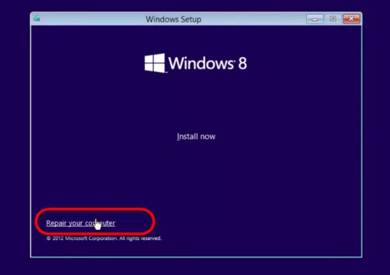 How to repair Windows 8 from the installation disk How to repair Windows 8 from the installation disk