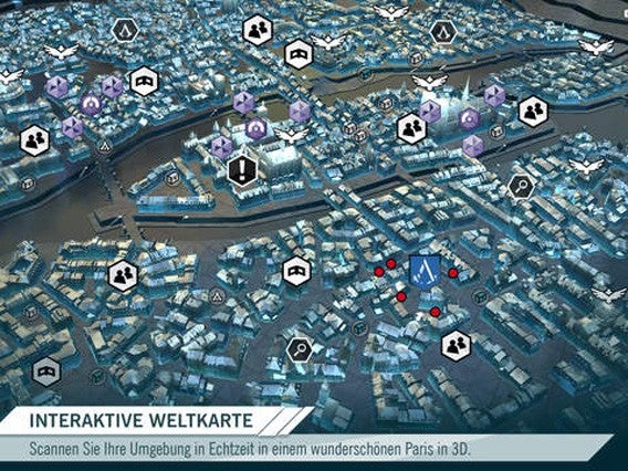 Assassin's Creed: Unity Begleit-App mit interaktiver Karte und Rätseln zum Spiel