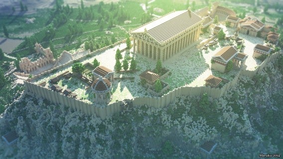 Minecraft: Besuchen Sie die Akropolis von Athen im Aufbauspiel