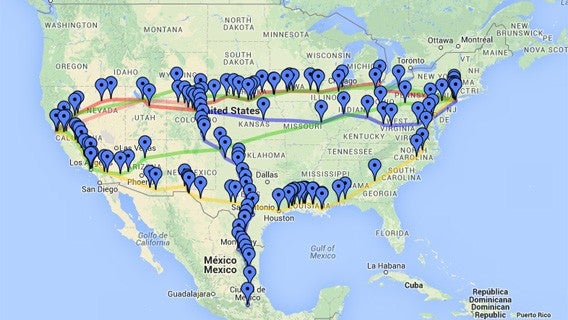 Unterwegs mit Google Maps: Quer durch die USA auf den Spuren von Jack Kerouac und On The Road Unterwegs mit Google Maps: Quer durch die USA auf den Spuren von Jack Kerouac und On The Road
