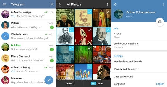 Telegram: Update mit Material-Design sowie Text- und GIF-Suche Telegram: Update mit Material-Design sowie Text- und GIF-Suche