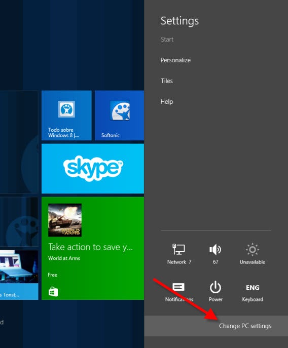 windows 8.1 open pc settings windows 8.1 open pc settings