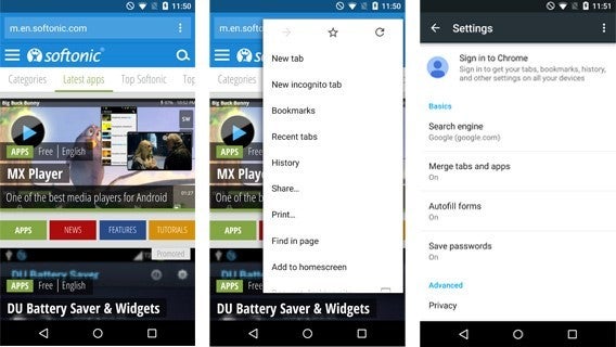 Google Chrome für Android Google Chrome für Android